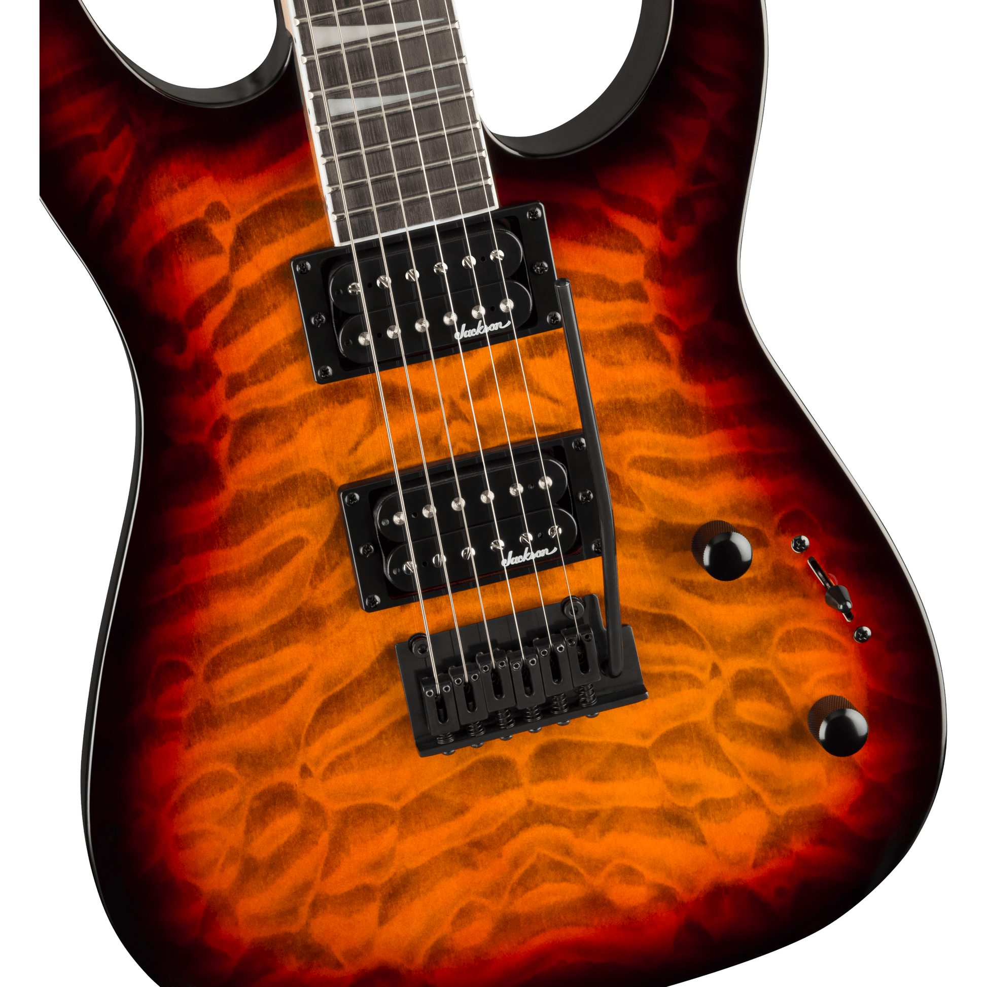 Jackson JS20 DKQ 2PT Dinky Electric Guitar | Amaranth Fingerboard | Transparent Tobacco Burst