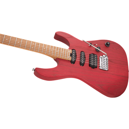 Charvel Pro-Mod DK24 HSS 2PT CM Ash | Electric Guitar | Caramelized Maple Fingerboard | Red Ash | Gotoh Tremolo | 2969413539