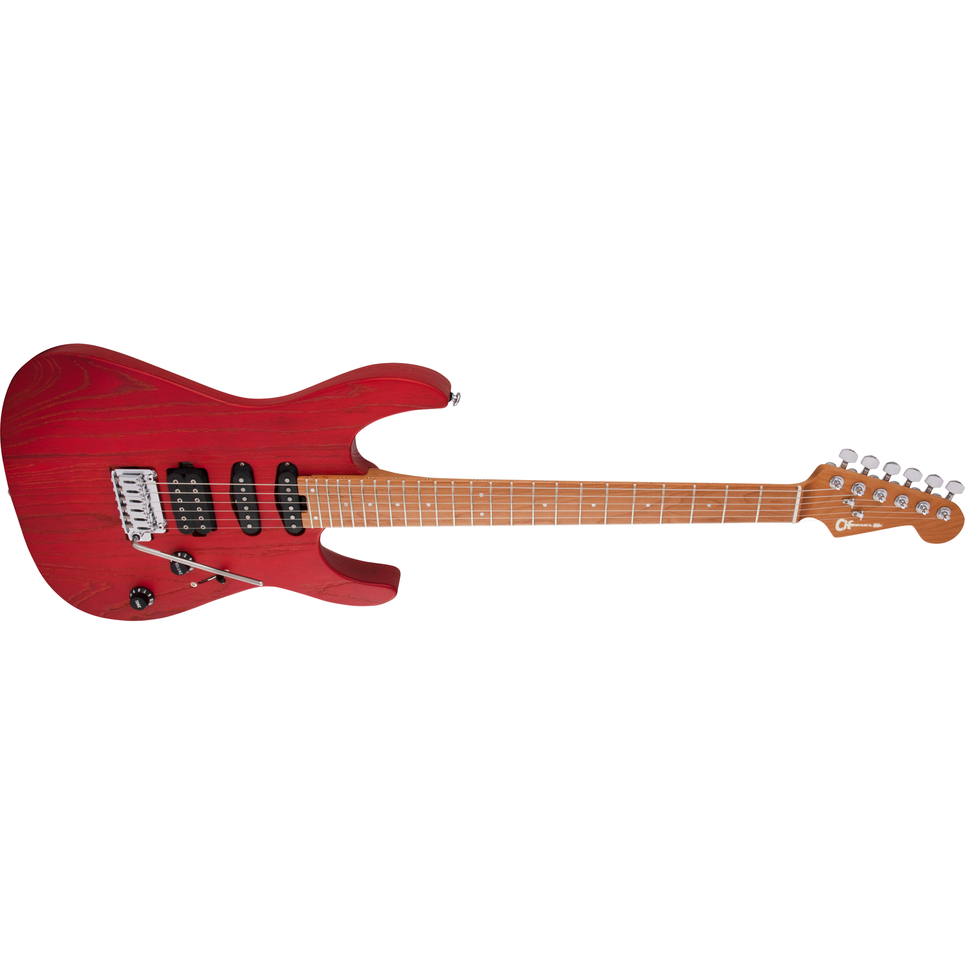 Charvel Pro-Mod DK24 HSS 2PT CM Ash | Electric Guitar | Caramelized Maple Fingerboard | Red Ash | Gotoh Tremolo | 2969413539