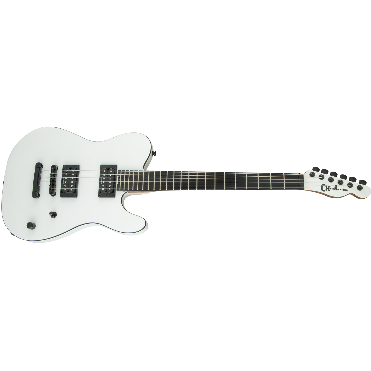 Electric Guitar Charvel® Joe Duplantier Signature Pro-Mod San Dimas® Style 2 HH, Ebony Fingerboard, Satin White