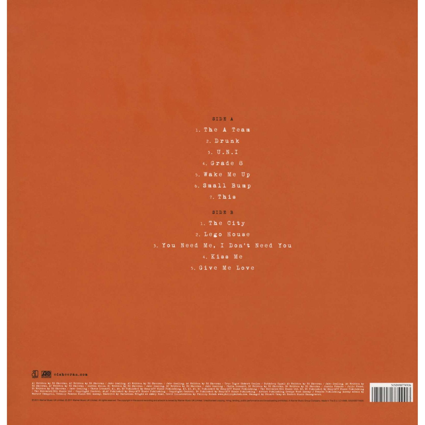 Ed Sheeran: + | 180g | Limited Edition | Orange Translucent Vinyl | LP | Vinyl Record