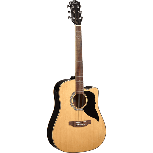 Ranger Cutaway Natural EQ by Eko Guitars | Dreadnought, Electro Acoustic Guitar