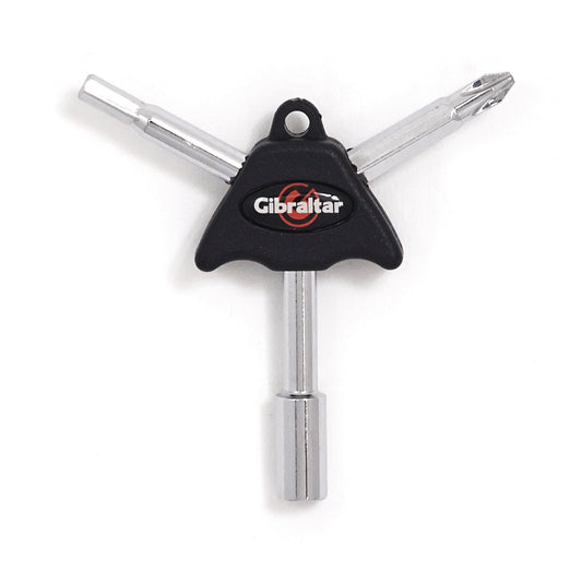 Gibraltar Tuning Key for Drums | With Drum Key, Hex Key and Phillips Head Screwdriver