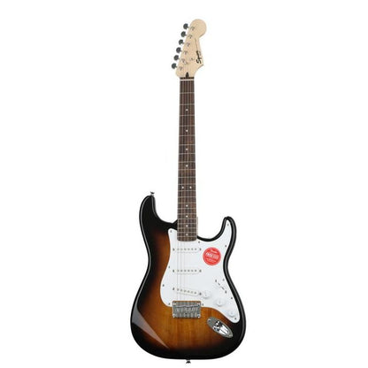 Fender Squier Bullet Stratocaster HT | Brown Sunburst | Electric Guitar with Poplar Body | Maple Neck Indian Laurel Fingerboard | 3 Single-coil Pickups | Hardtail Bridge