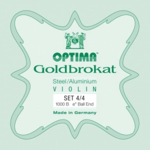 Optima Lenzner Goldbrokat 1000B 4/4 Violin String Set | Steel/Aluminium | e" Ball End