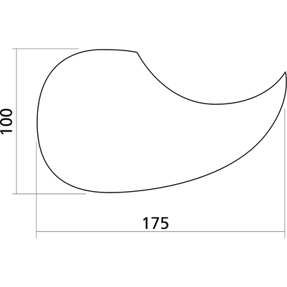 Pickguard | Drop Shape Tortoise Shell | By Yellow Parts | ADI EZ1111T
