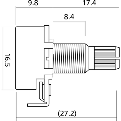 Volume Potentiometer | 250k | By Yellow Parts | ADI EZ1197A