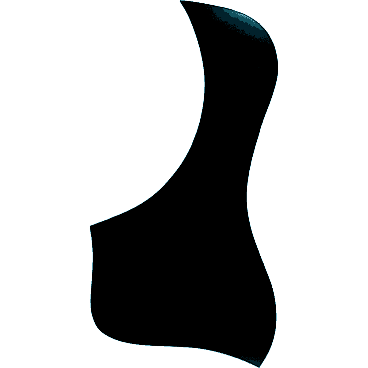 Pickguard | For Acoustic Guitar | Black | By Yellow Parts | ADI EZ2112B