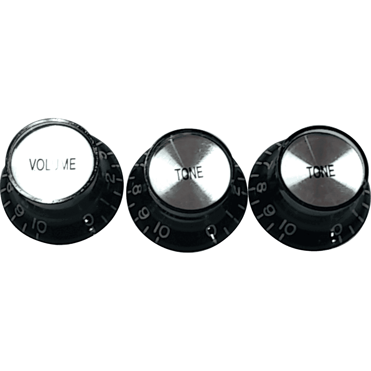 Top Hat Knobs | Type SG | Black | 3 Pcs | By Yellow Parts | ADI EZ2215B