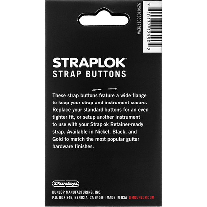 Straplok Dual Design by Dunlop |  Nickel | Set of 2