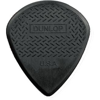 Nylon Jazz 3 Max Grip Guitar Picks by Dunlop | Bag of 6 | Black