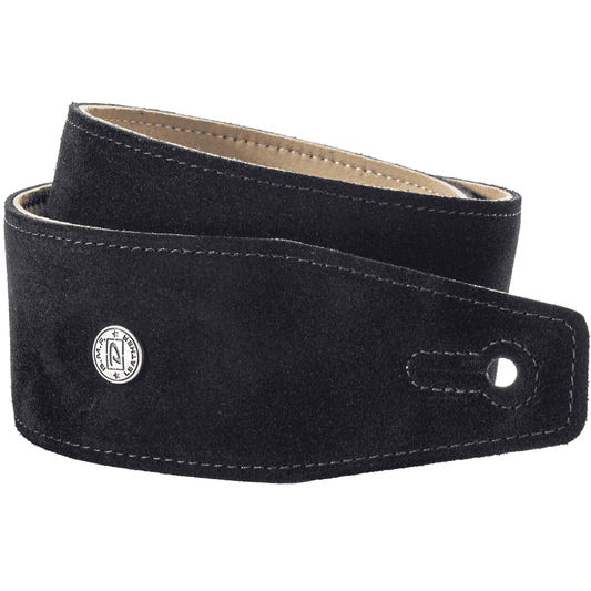 Dunlop BMF-S01 Suede Ebony Leather Strap for Guitar and Bass | Black