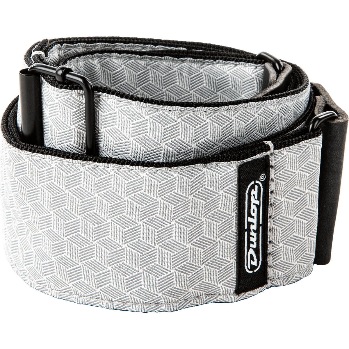 Dunlop Jacquard Guitar Strap Cube Hatch Light Grey