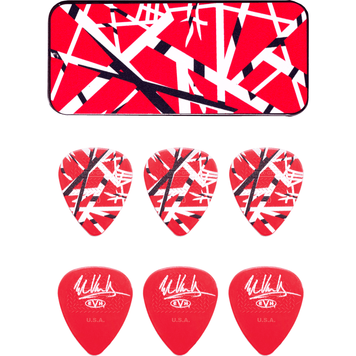 EVH Frankenstein Guitar Pick Tin by Dunlop | 6 0.6mm Plectrums in Collectors Tin