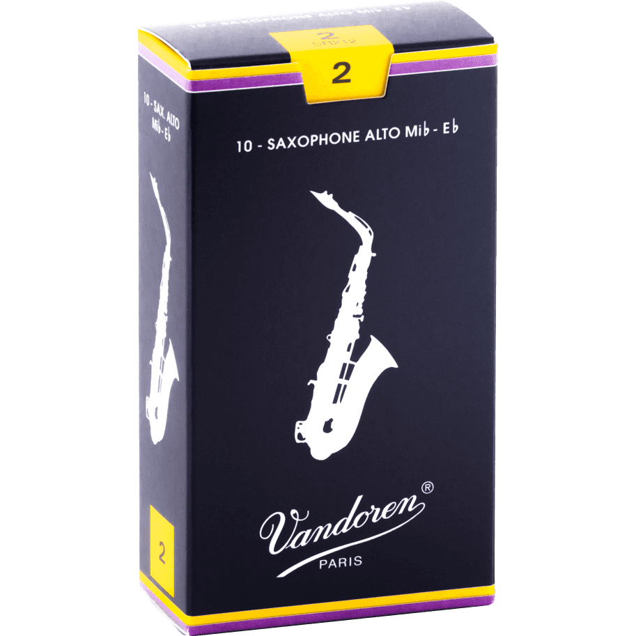 Vandoren 2 Classic Blue Alt Saxophone Reed Eb | Strength 2 | Single Reed