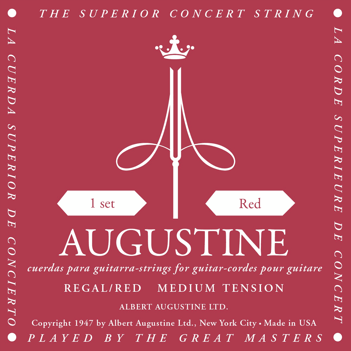 Augustine Regal Red Medium Tension Classical Guitar Strings