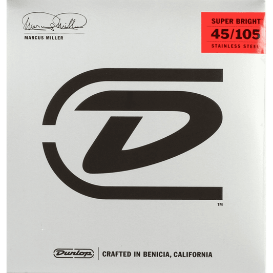 Electric Bass Strings 45-105 by Dunlop | Marcus Miller Super Bright | Long Scale