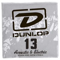Single Plain Steel String 013 by Dunlop | For Acoustic and Electric Guitar