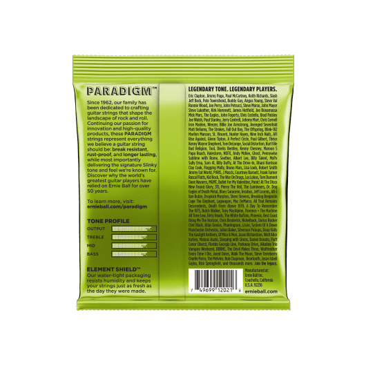 Ernie Ball PARADIGM Regular Slinky 2021 Guitar Strings | 10 - 46 | Nickel Wound
