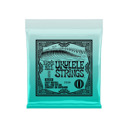 Ernie Ball 2326 Concert/Soprano Ukulele Strings Set | Black Nylon Ball End