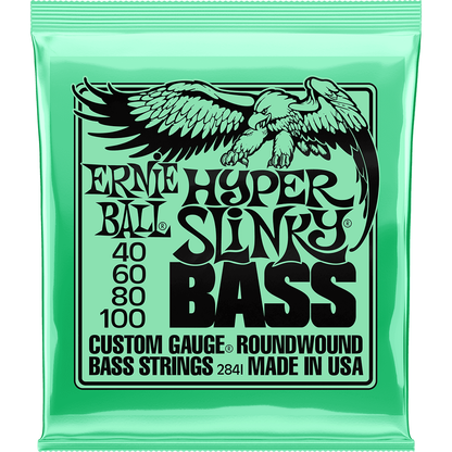 ​Ernie Ball Hyper Slinky 2841 Bass Guitar Strings | 40 - 100 | Roundwound