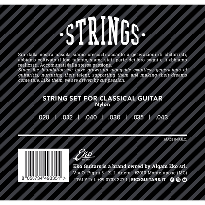 EKO Classical Guitar String Set | Medium Tension