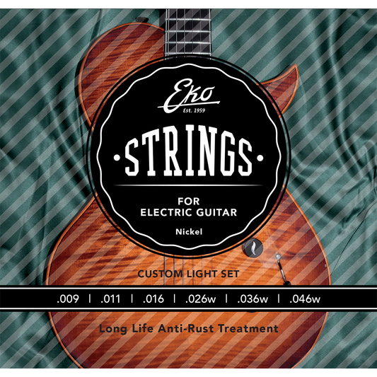 EKO Electric Guitar String Set | .009 - .046 | Nickel Custom Light