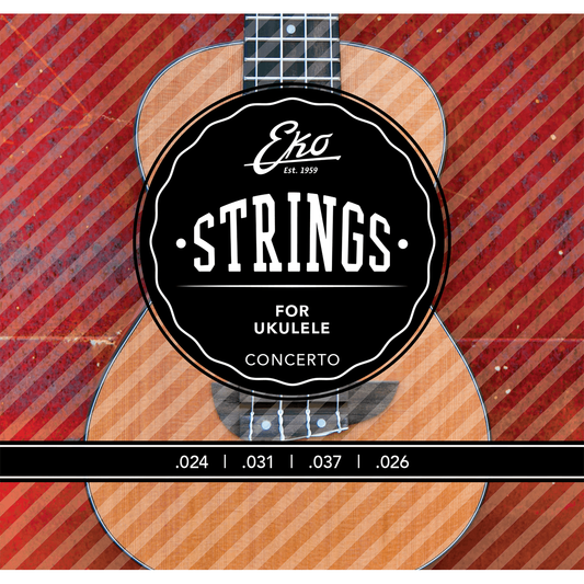 Eko | Strings Set for Concerto Ukulele | Medium | 4 Strings | CEK UKCONCERTOM
