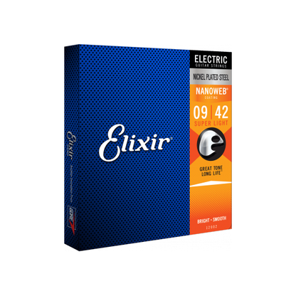 Nanoweb 9 - 42 Electric Guitar Strings | By Elixir