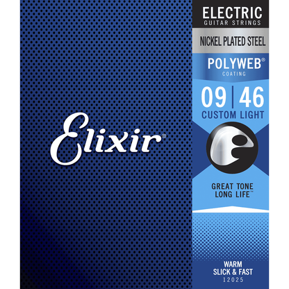Elixir Custom Light POLYWEB 09 - 46 Electric Guitar Strings