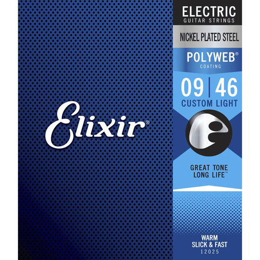 Elixir Custom Light POLYWEB 09 - 46 Electric Guitar Strings