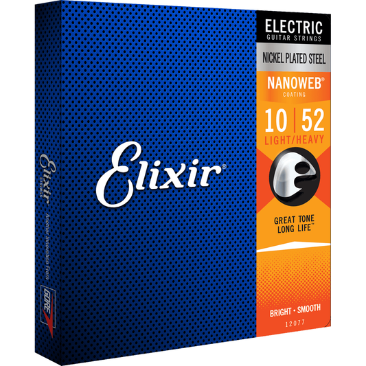 Coated Nanoweb 10 - 52 Electric Guitar Strings by Elixir | CEL 12077