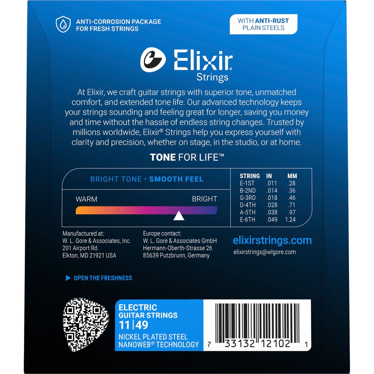 Nanoweb 11 - 49 Electric Guitar Strings | By Elixir