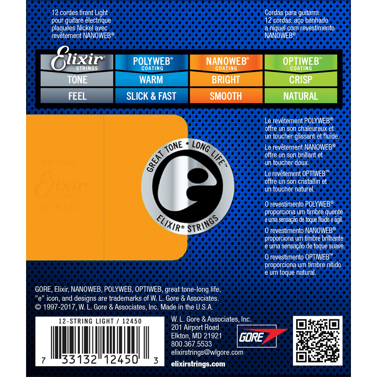 12 String Set for Electric Guitar | 10-46 Light | By Elixir | CEL 12450