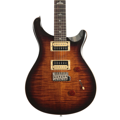 PRS SE Custom 24 Double Cut Electric Guitar | Black Gold Sunburst| CU44BG | PRS Gig Bag Included