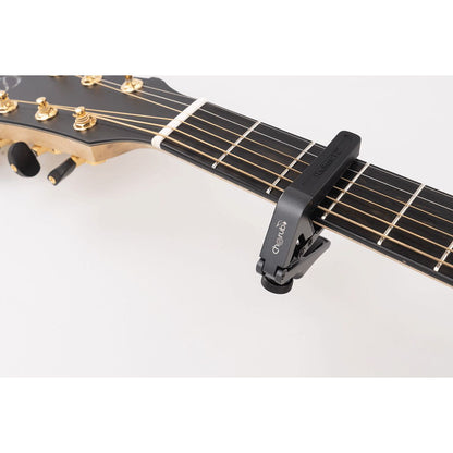 Cherub CGC1 Gemini Guitar Capo | Perfect Fit for Every Guitar | Includes 3 Soft Rubber Pads for Any Guitar Radius