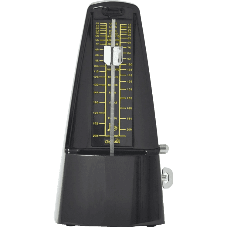 Mechanical Wind-up Metronome Pyramid Shape by Cherub | ECH WSM-330-BK