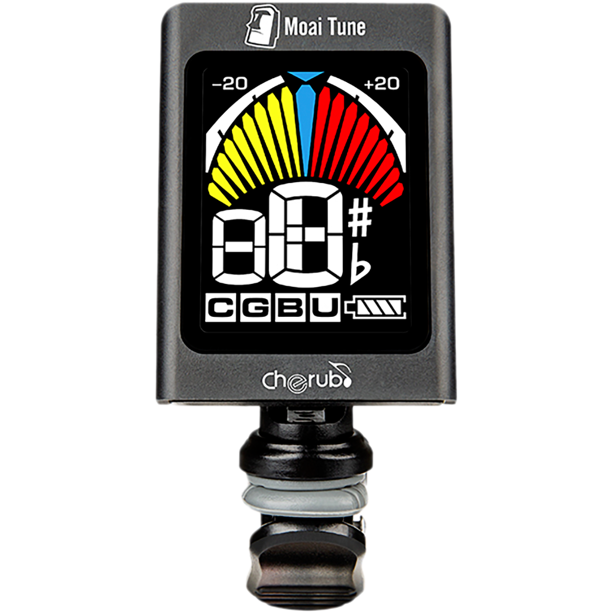Chromatic Rechargeable Guitar Tuner WST-680 Moai Tune by Cherub | Suitable for Bass