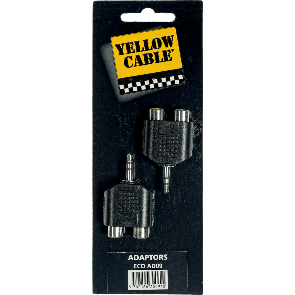 ​Adapter ECO AD09 by Yellow Cable | Stereo male mini jack to 2 x female RCA | 2 pcs
