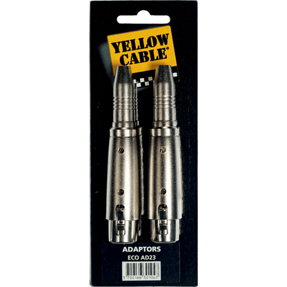 Adapter ECO AD23 by Yellow Cable | XLR female to Female mono jack 6.35mm | 2 pcs