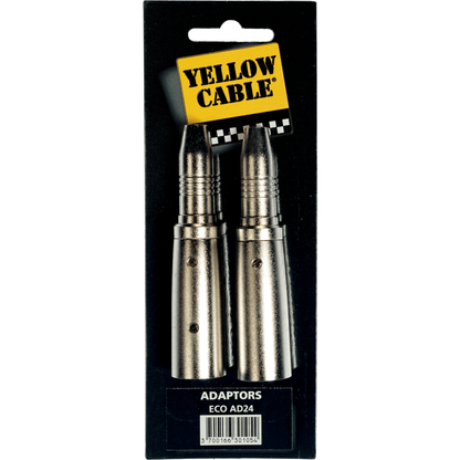 Adapter ECO AD24 by Yellow Cable | XLR Male to Female Stereo jack 6.35mm | 2 pcs