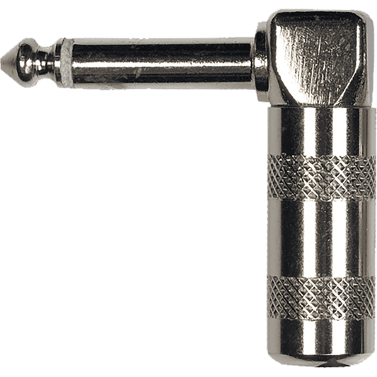 Angled Chrome 1/4” Guitar Jack by Yellow Cable | Set of 2