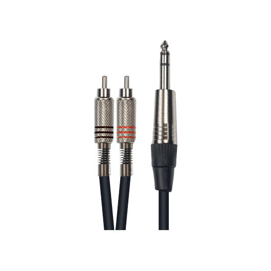2 x RCA Male - Stereo Male Jack 3m  | Audio Cable | By Yellow Cable
