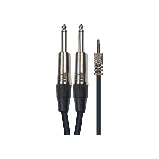 2 x 1/4" Male Mono Jack/3,5mm Stereo Jack 3m | Audio Cable | By Yellow Cable