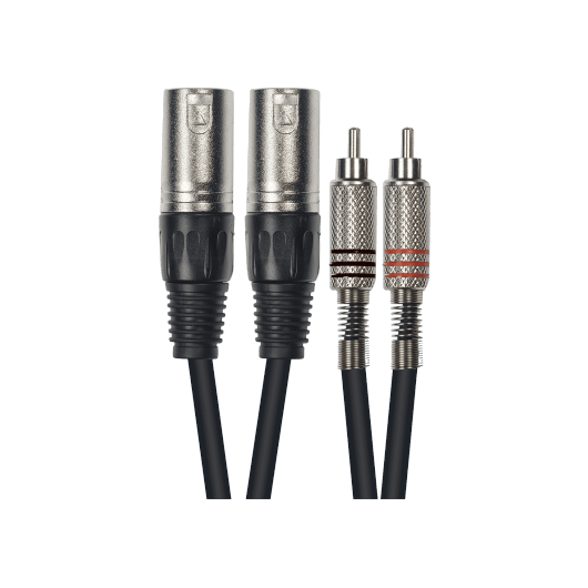 2 x XLR Male - 2 x RCA Male 3M​ | Audio Cable | By Yellow Cable