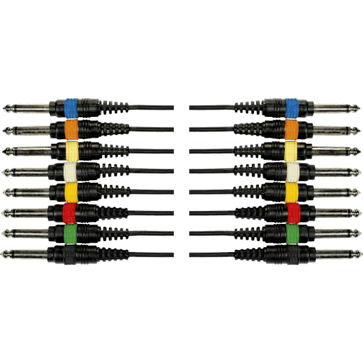 8 x Jack Мono Мale/8 x Jack Мono Мale - 3m | Audio Cable | By Yellow Cable