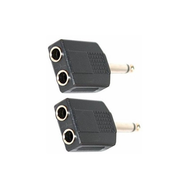 Adapter ECO AD07 by Yellow Cable | 2 x female mono jack to 6.35mm Mono Male Jack | 2 pcs