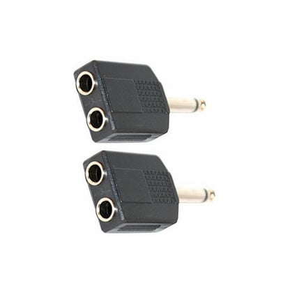 Adapter ECO AD07 by Yellow Cable | 2 x female mono jack to 6.35mm Mono Male Jack | 2 pcs