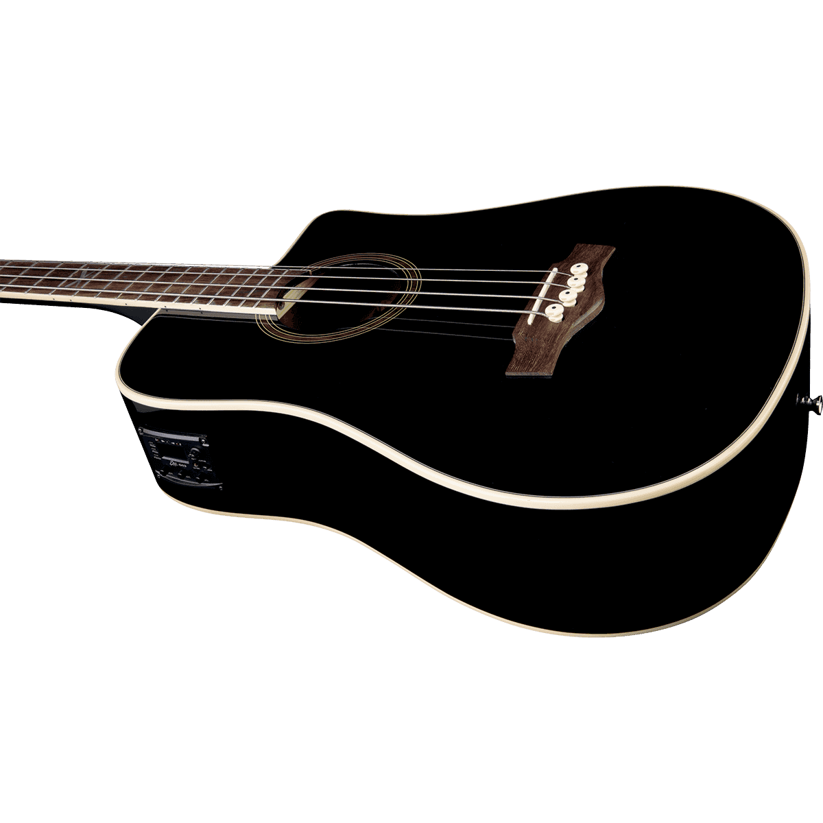 NXT B100CWE See Through Black | Electro-Acoustic Bass Guitar by EKO | GEA NXT-B100CWE-BLK