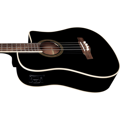 NXT B100CWE See Through Black | Electro-Acoustic Bass Guitar by EKO | GEA NXT-B100CWE-BLK